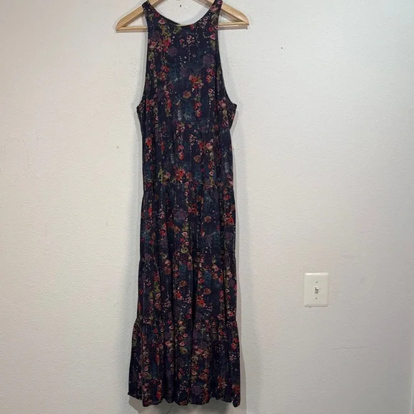 Natural Life Floral Halter Maxi Dress size Large - Picture 3 of 7